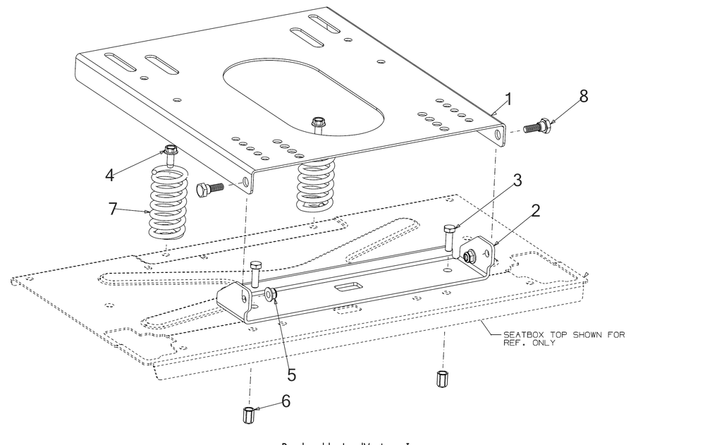 Seat Adjustment Diagram and Parts List for Z-FORCESZ60KH (17BSDGHD010)(2018) Cub Cadet Lawn Tractor
